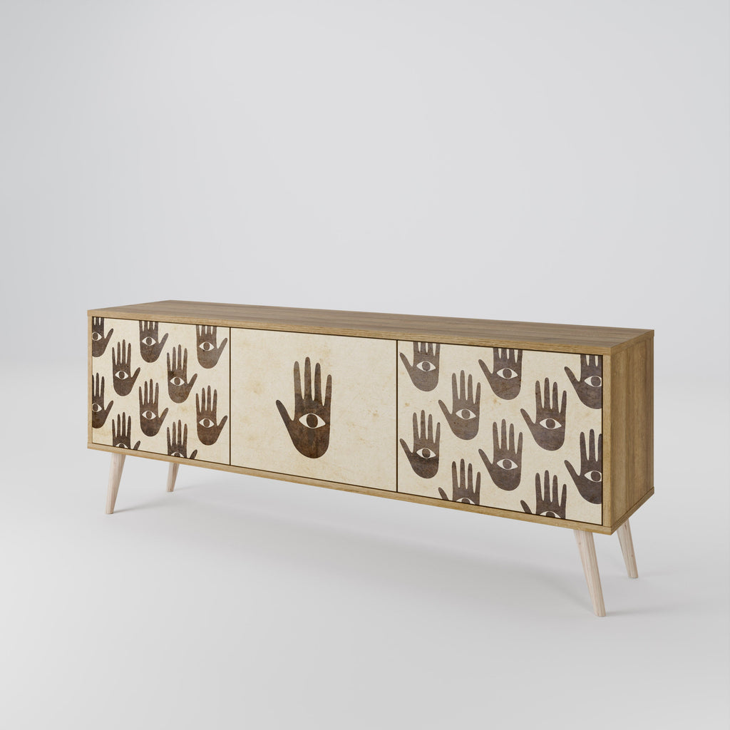 SEE MORE TV-Lowboard mit 3 Türen in Eiche-Optik