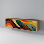 COLORFUL STRANDS TV-Lowboard mit 3 Türen in Eiche-Optik