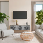 GAMER CHOICE TV-Lowboard mit 3 Türen in Eiche-Optik