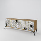 ASHEN ARIA TV-Lowboard mit 3 Türen in Eiche-Optik