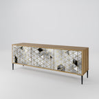 ASHEN ARIA TV-Lowboard mit 3 Türen in Eiche-Optik