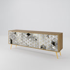 ASHEN ARIA TV-Lowboard mit 3 Türen in Eiche-Optik