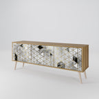 ASHEN ARIA TV-Lowboard mit 3 Türen in Eiche-Optik