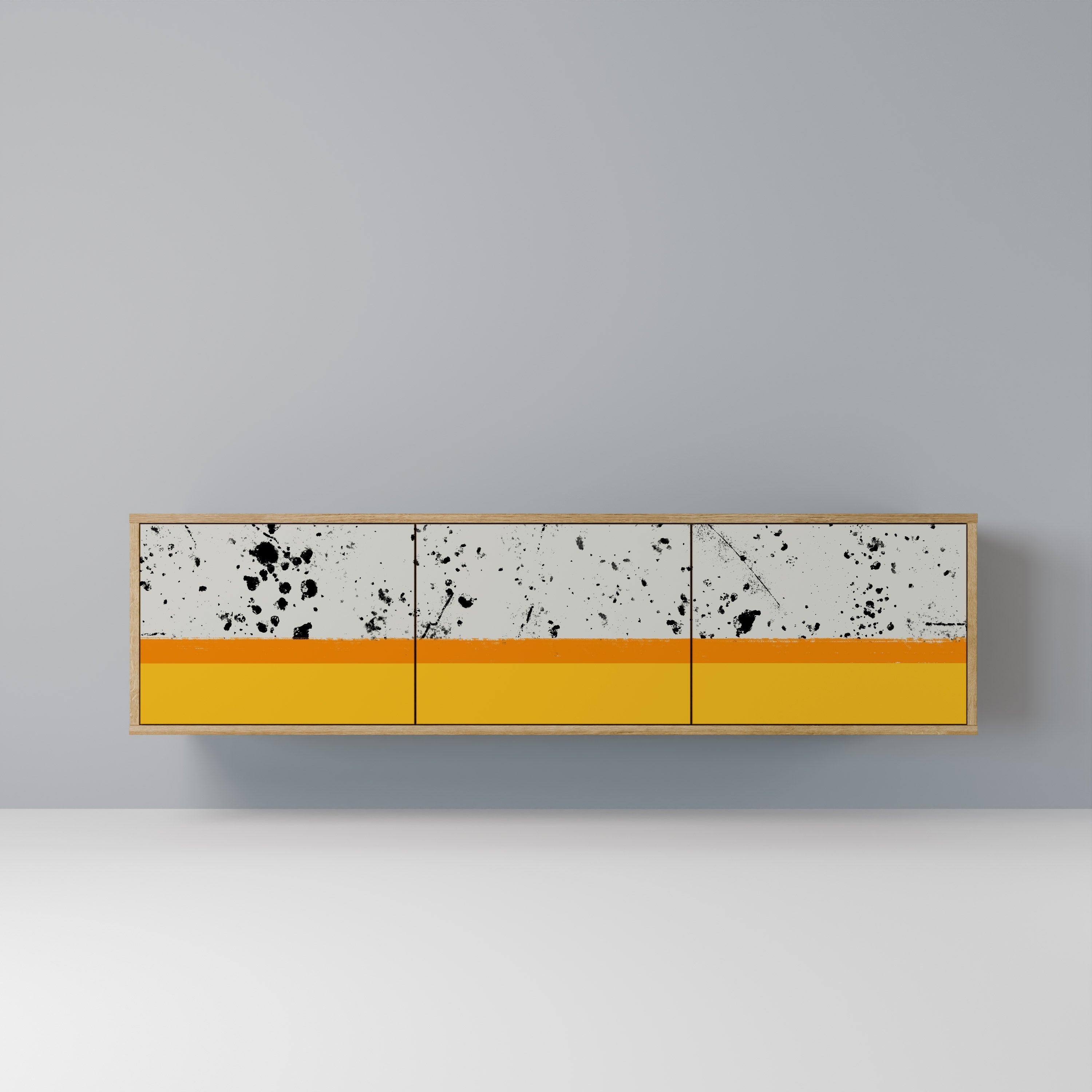 DYED BY ORANGE TV-Lowboard mit 3 Türen in Eiche-Optik