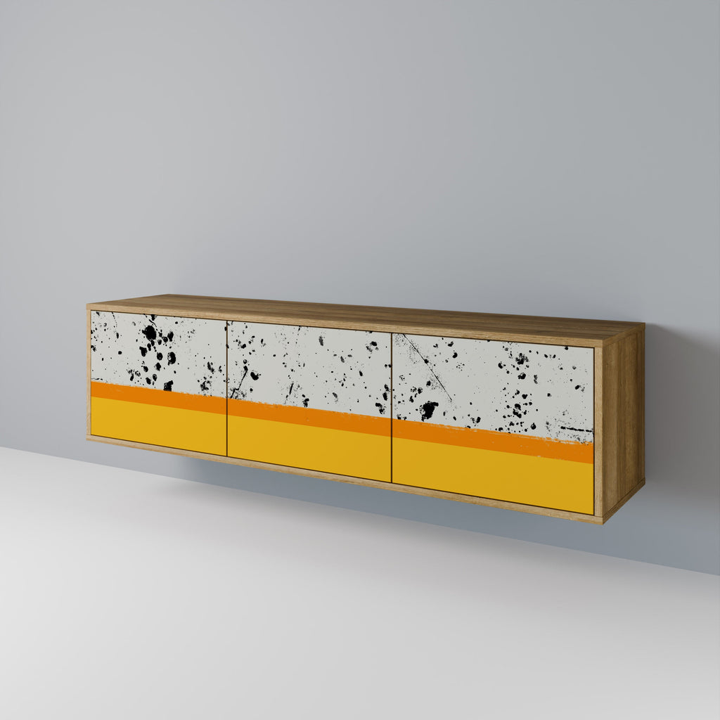 DYED BY ORANGE TV-Lowboard mit 3 Türen in Eiche-Optik