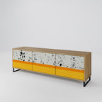 DYED BY ORANGE TV-Lowboard mit 3 Türen in Eiche-Optik