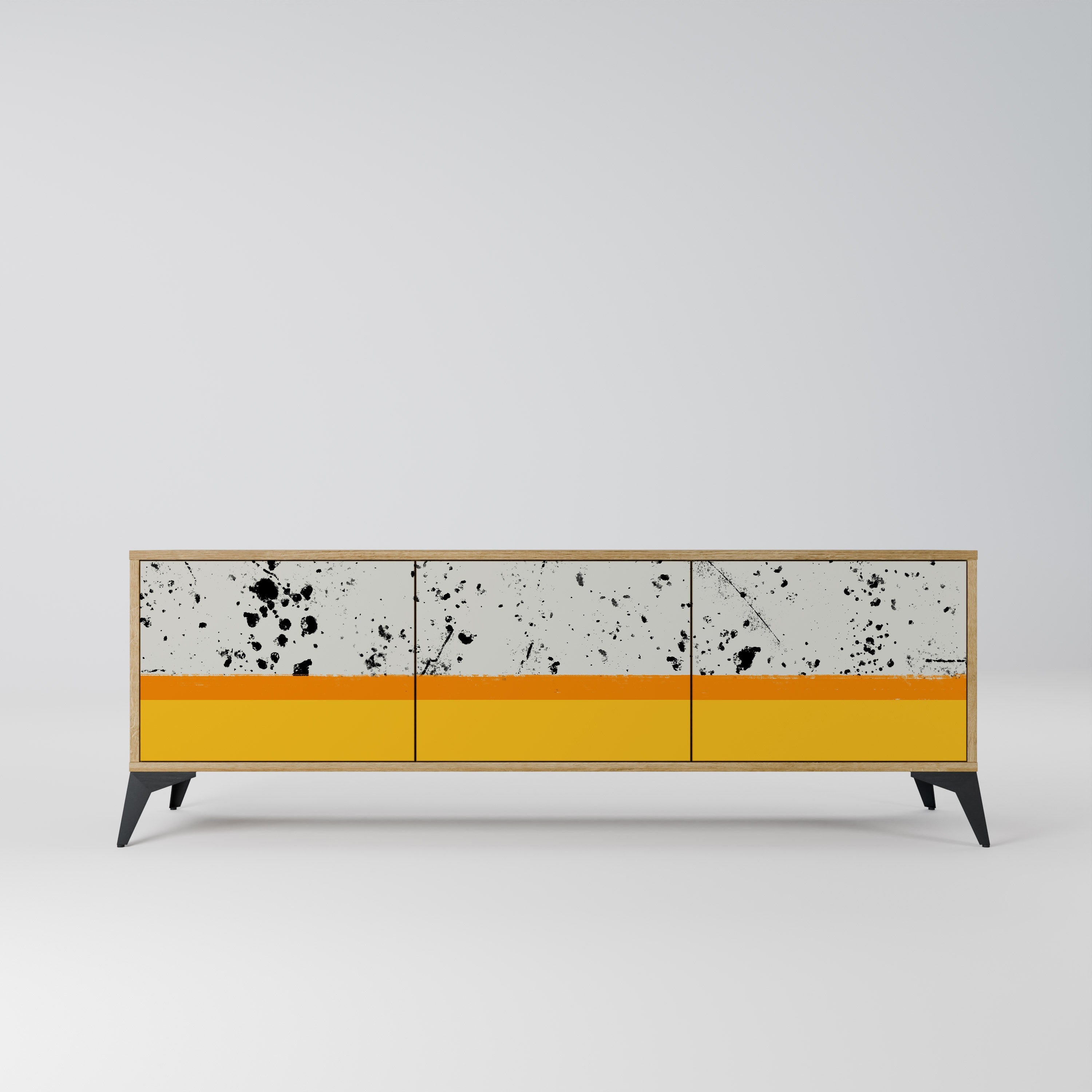 DYED BY ORANGE TV-Lowboard mit 3 Türen in Eiche-Optik