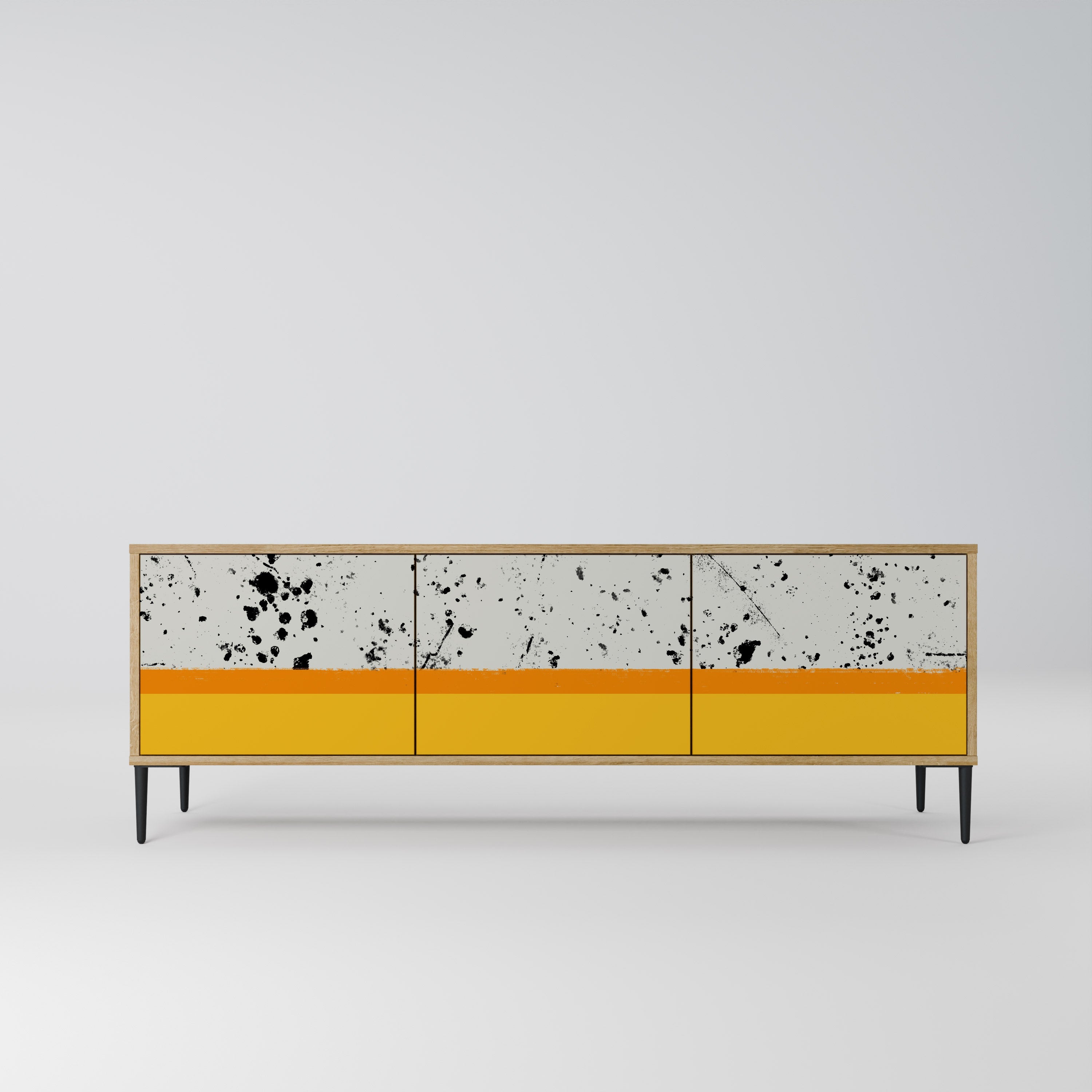 DYED BY ORANGE TV-Lowboard mit 3 Türen in Eiche-Optik