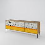 DYED BY ORANGE TV-Lowboard mit 3 Türen in Eiche-Optik