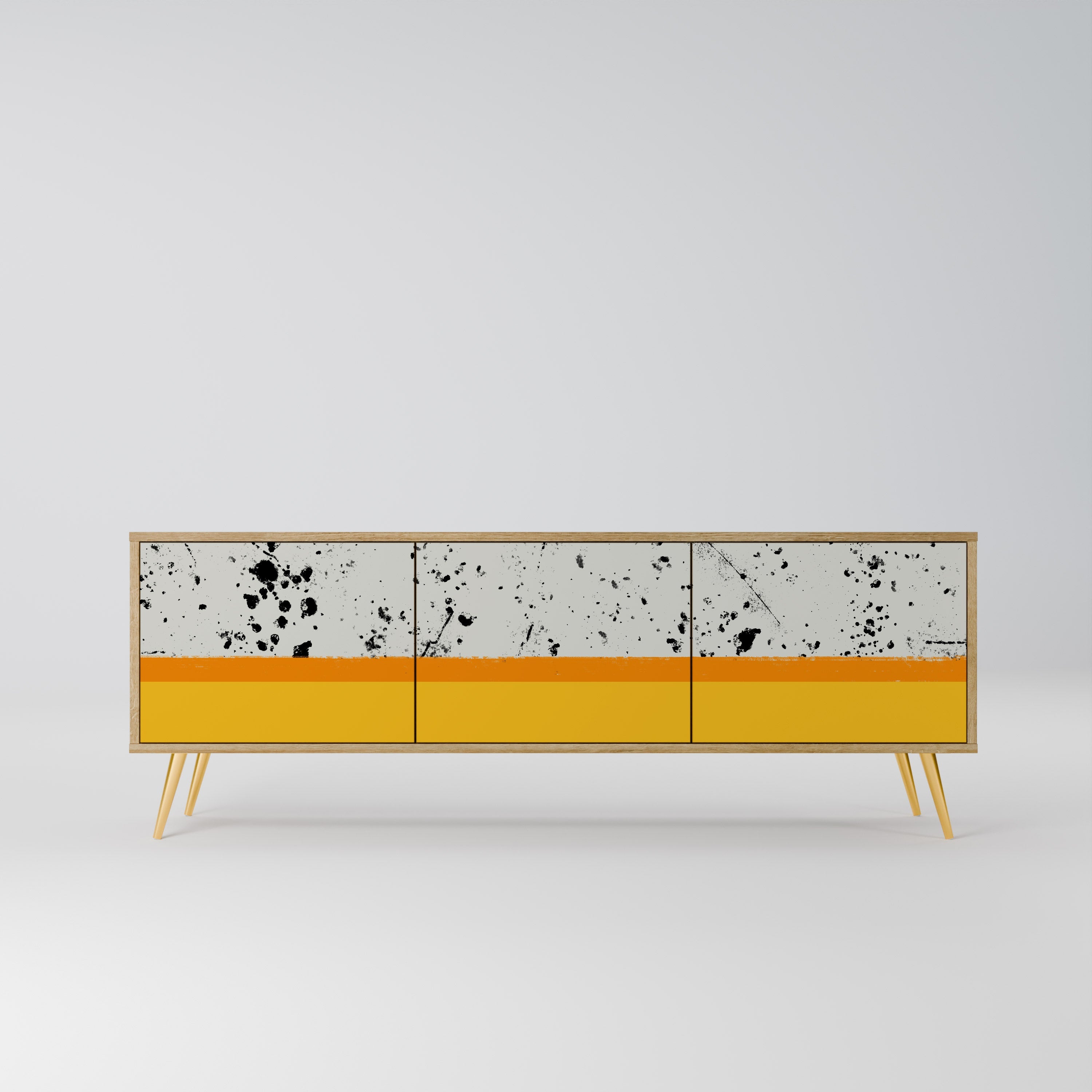 DYED BY ORANGE TV-Lowboard mit 3 Türen in Eiche-Optik