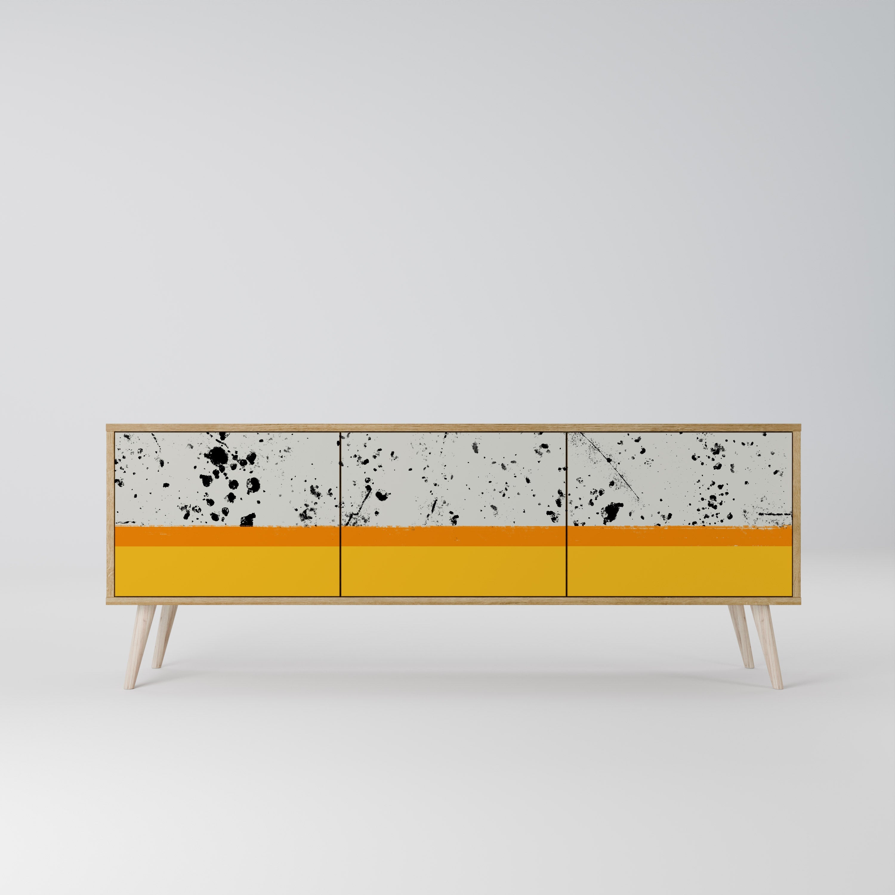 DYED BY ORANGE TV-Lowboard mit 3 Türen in Eiche-Optik