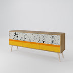 DYED BY ORANGE TV-Lowboard mit 3 Türen in Eiche-Optik