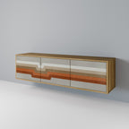 PECULIAR TRAIL TV-Lowboard mit 3 Türen in Eiche-Optik