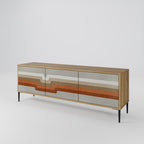 PECULIAR TRAIL TV-Lowboard mit 3 Türen in Eiche-Optik