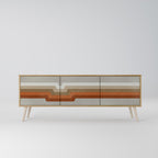 PECULIAR TRAIL TV-Lowboard mit 3 Türen in Eiche-Optik