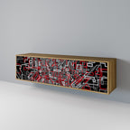 BROKEN LINES TV-Lowboard mit 3 Türen in Eiche-Optik