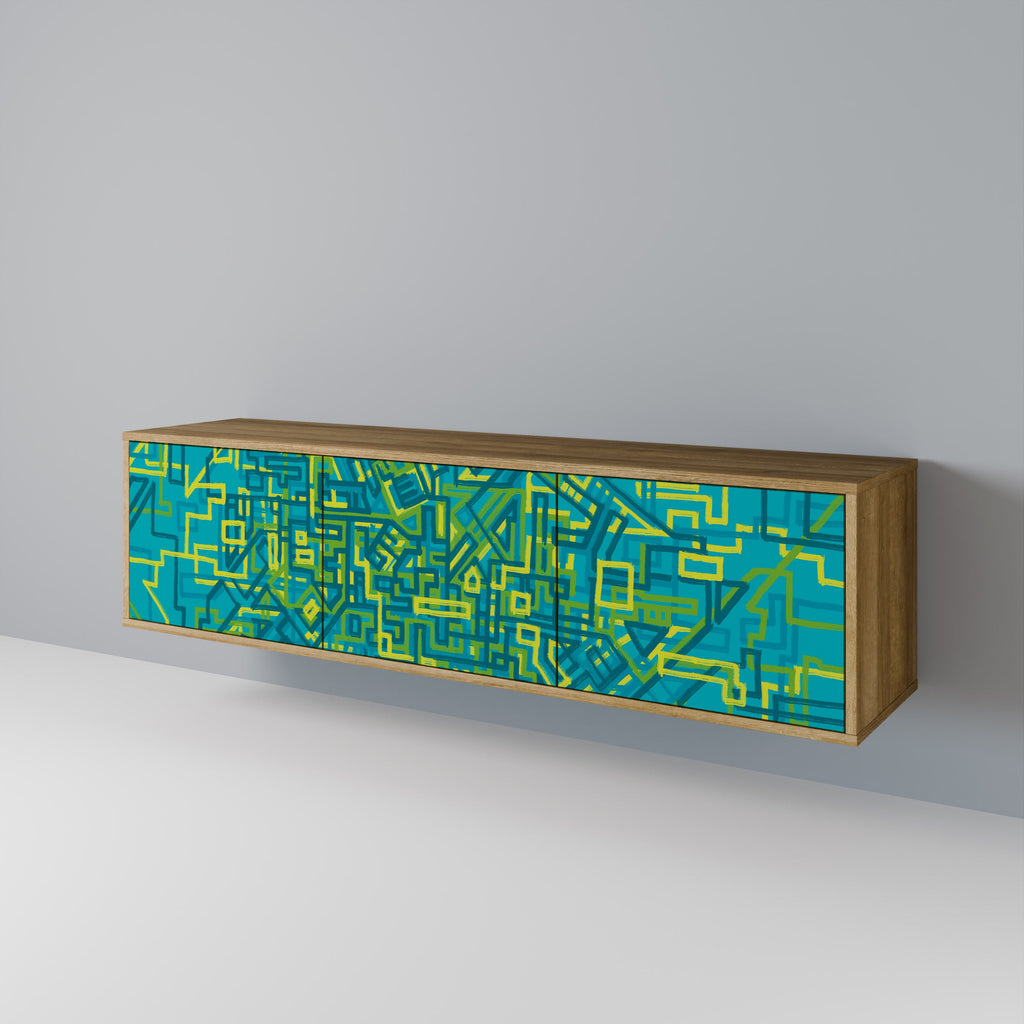 NOSTALGIC MEMORIES TV-Lowboard mit 3 Türen in Eiche-Optik