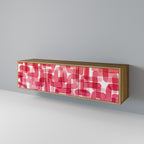 KALEIDOSCOPIC CUBISM TV-Lowboard mit 3 Türen in Eiche-Optik