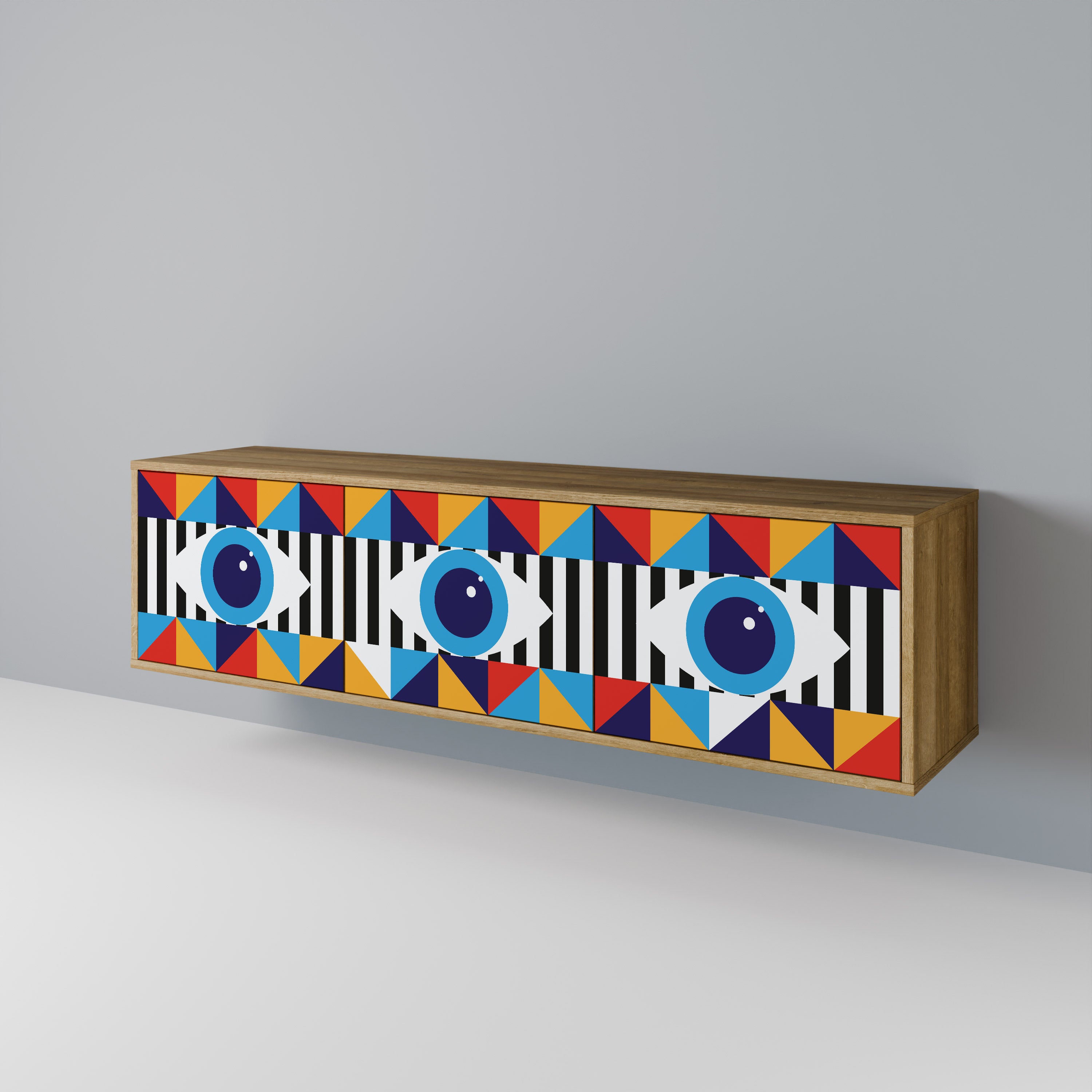 ABSTRACTION AND GEOMETRY 3-türiges TV-Lowboard
