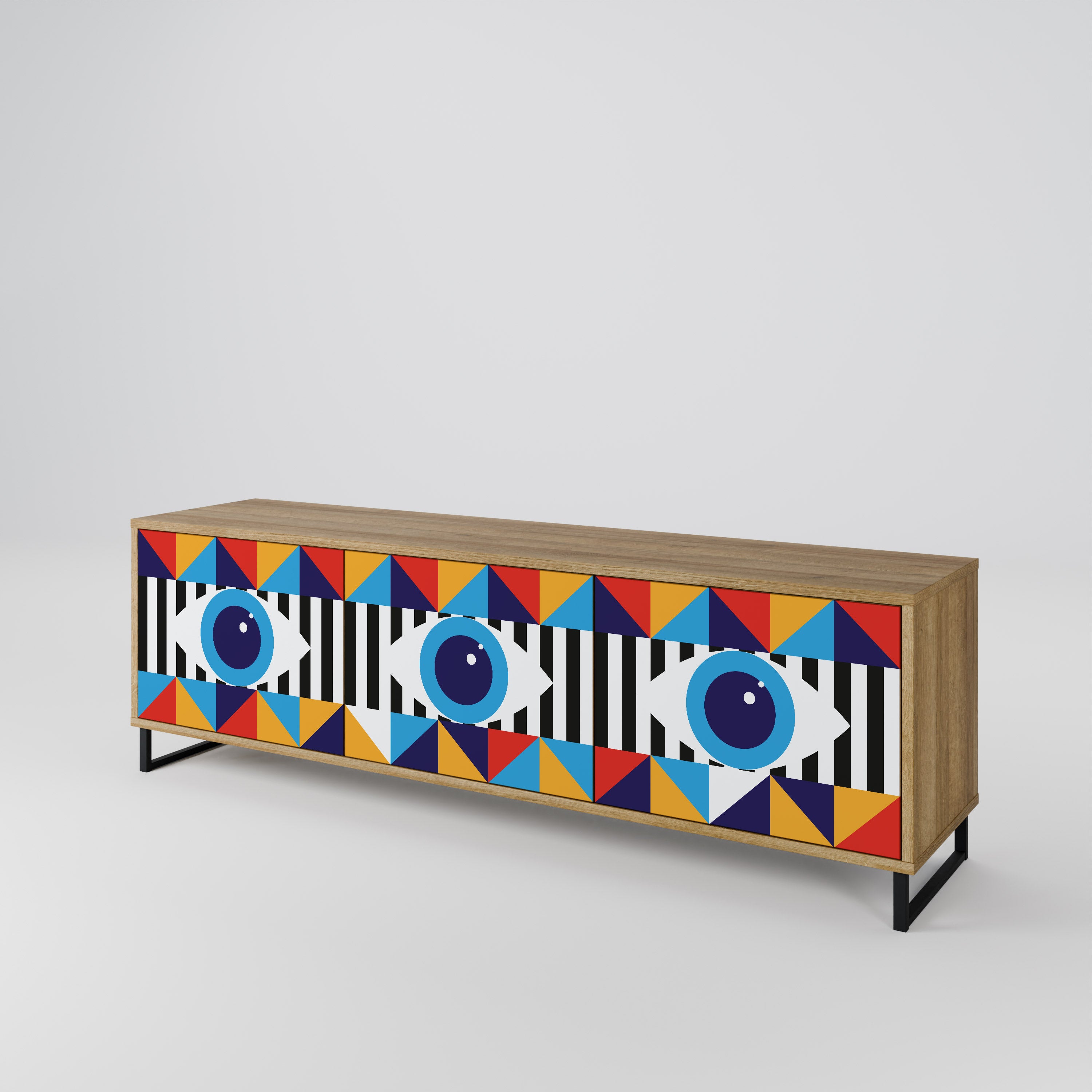 ABSTRACTION AND GEOMETRY 3-türiges TV-Lowboard
