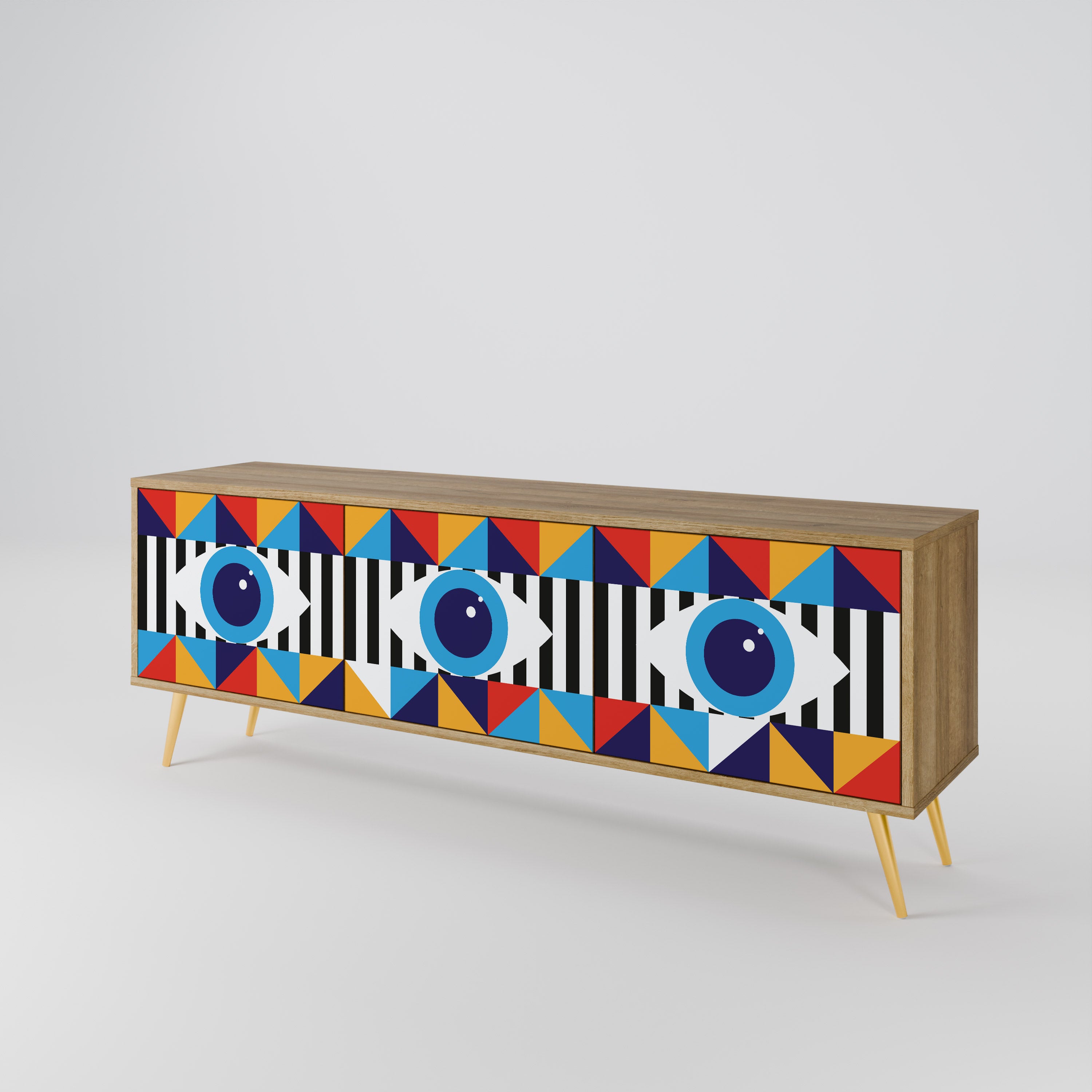 ABSTRACTION AND GEOMETRY 3-türiges TV-Lowboard