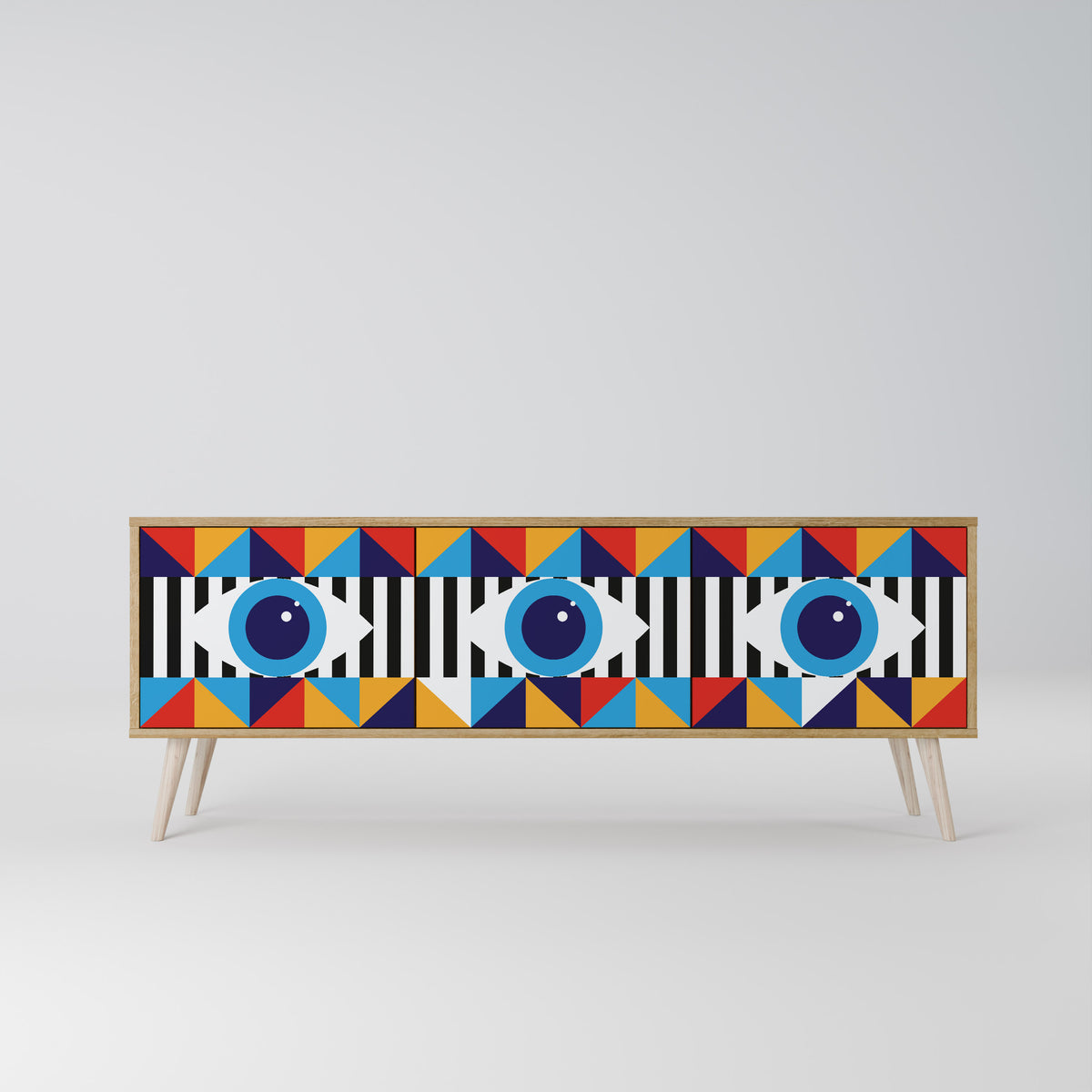 ABSTRACTION AND GEOMETRY 3-türiges TV-Lowboard