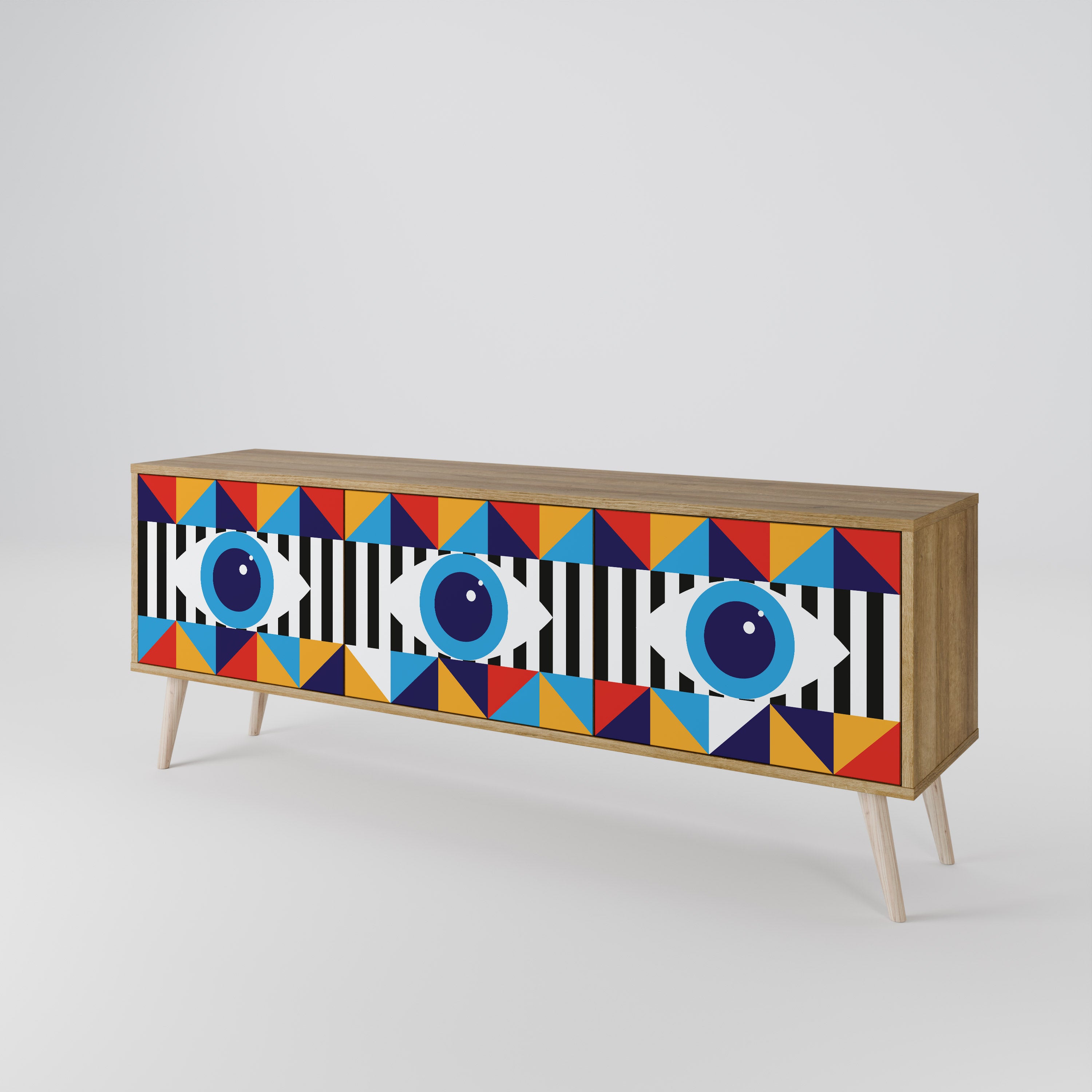 ABSTRACTION AND GEOMETRY 3-türiges TV-Lowboard