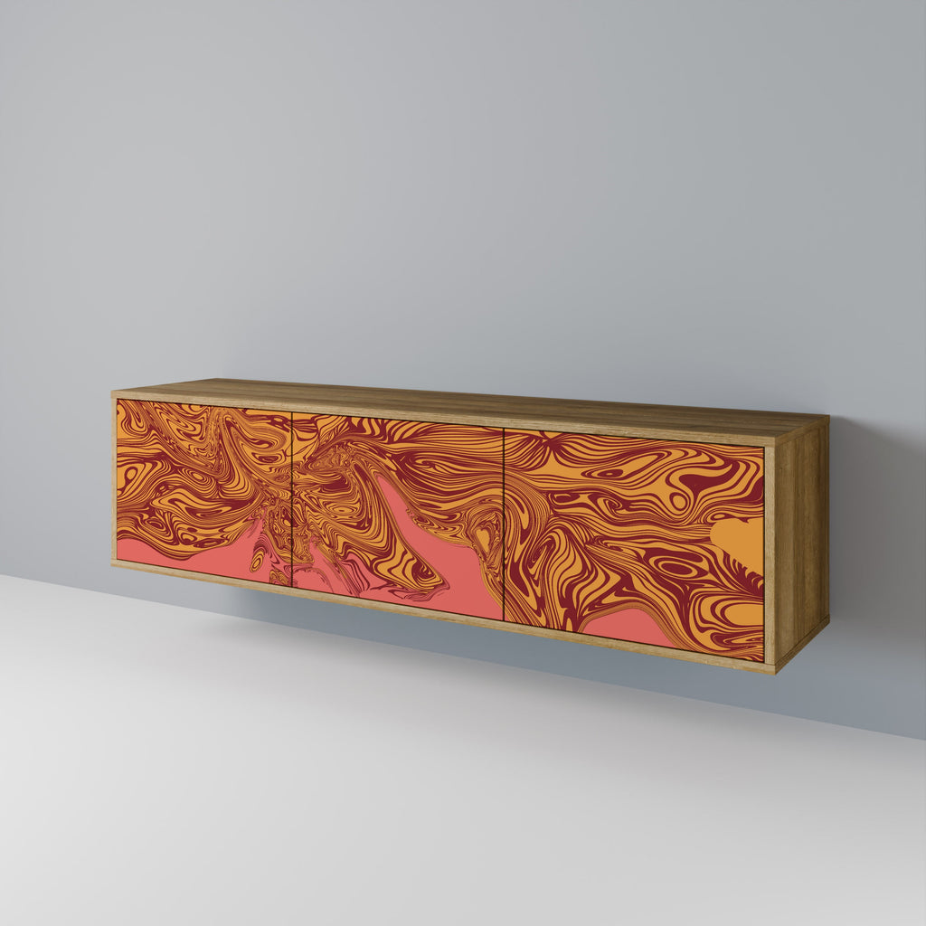 FLOATING THOUGHTS TV-Lowboard mit 3 Türen in Eiche-Optik