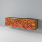 FLOATING THOUGHTS TV-Lowboard mit 3 Türen in Eiche-Optik