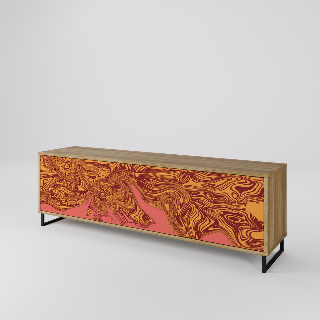 FLOATING THOUGHTS TV-Lowboard mit 3 Türen in Eiche-Optik