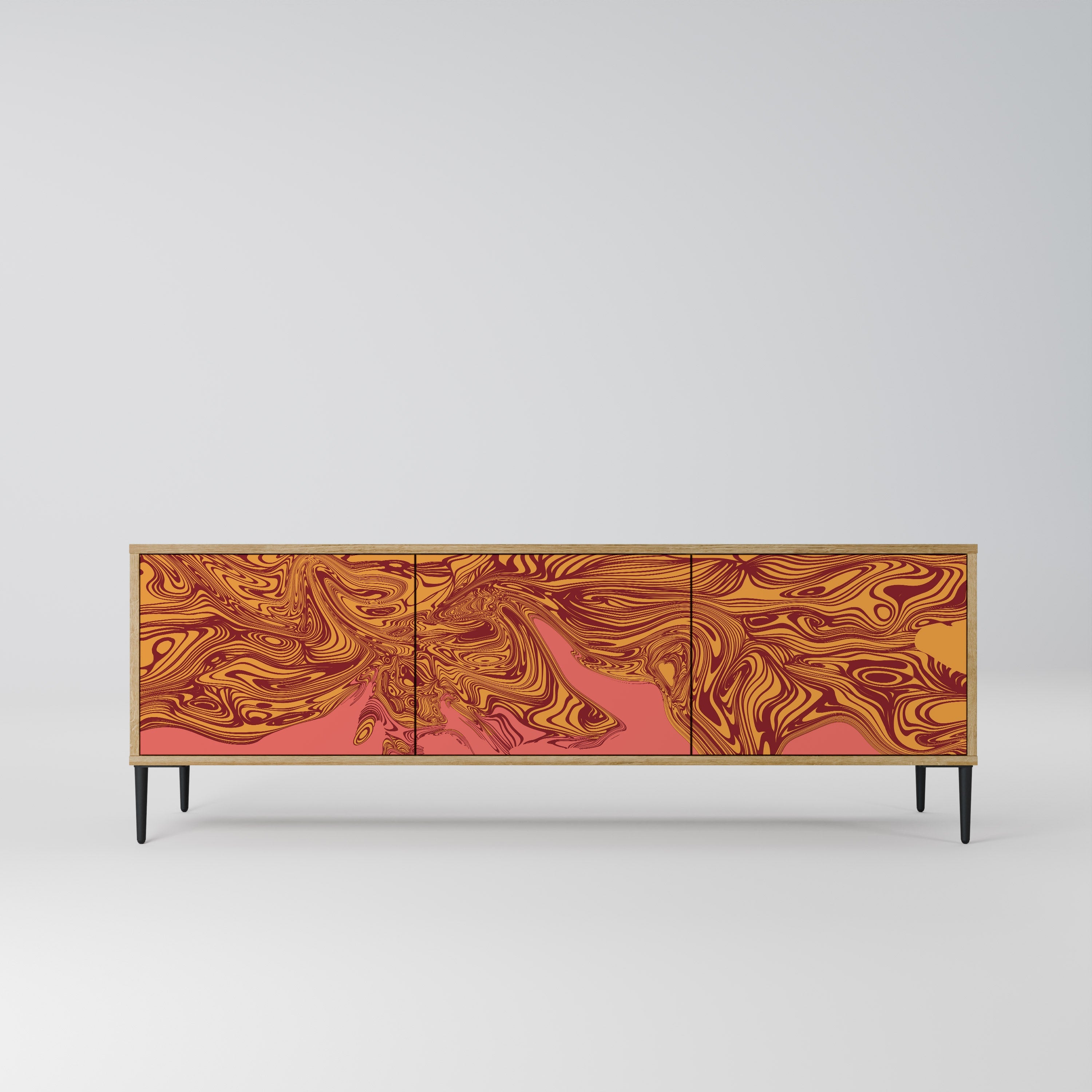 FLOATING THOUGHTS TV-Lowboard mit 3 Türen in Eiche-Optik