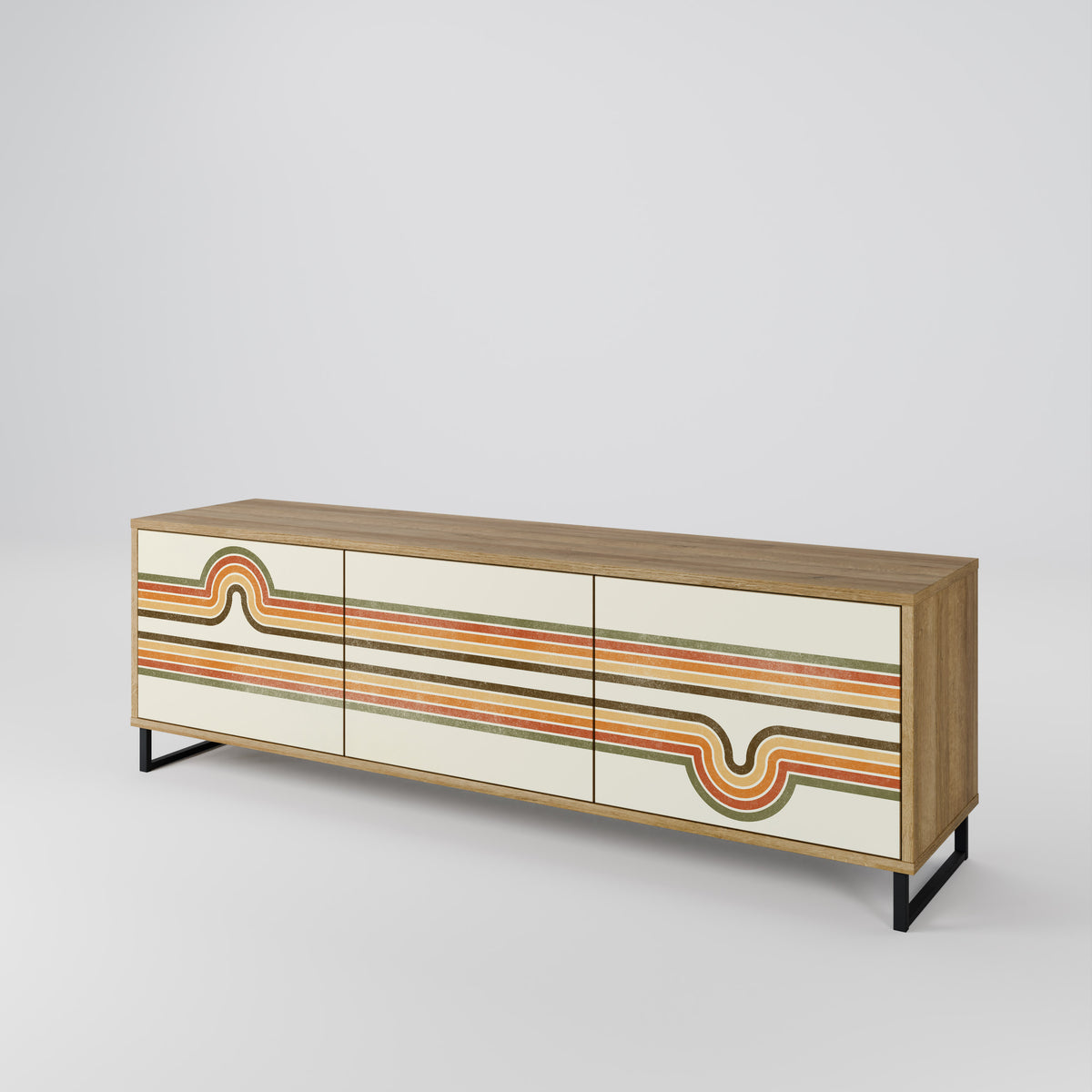 EXCEPTIONAL STREAM 3-türiges TV-Lowboard