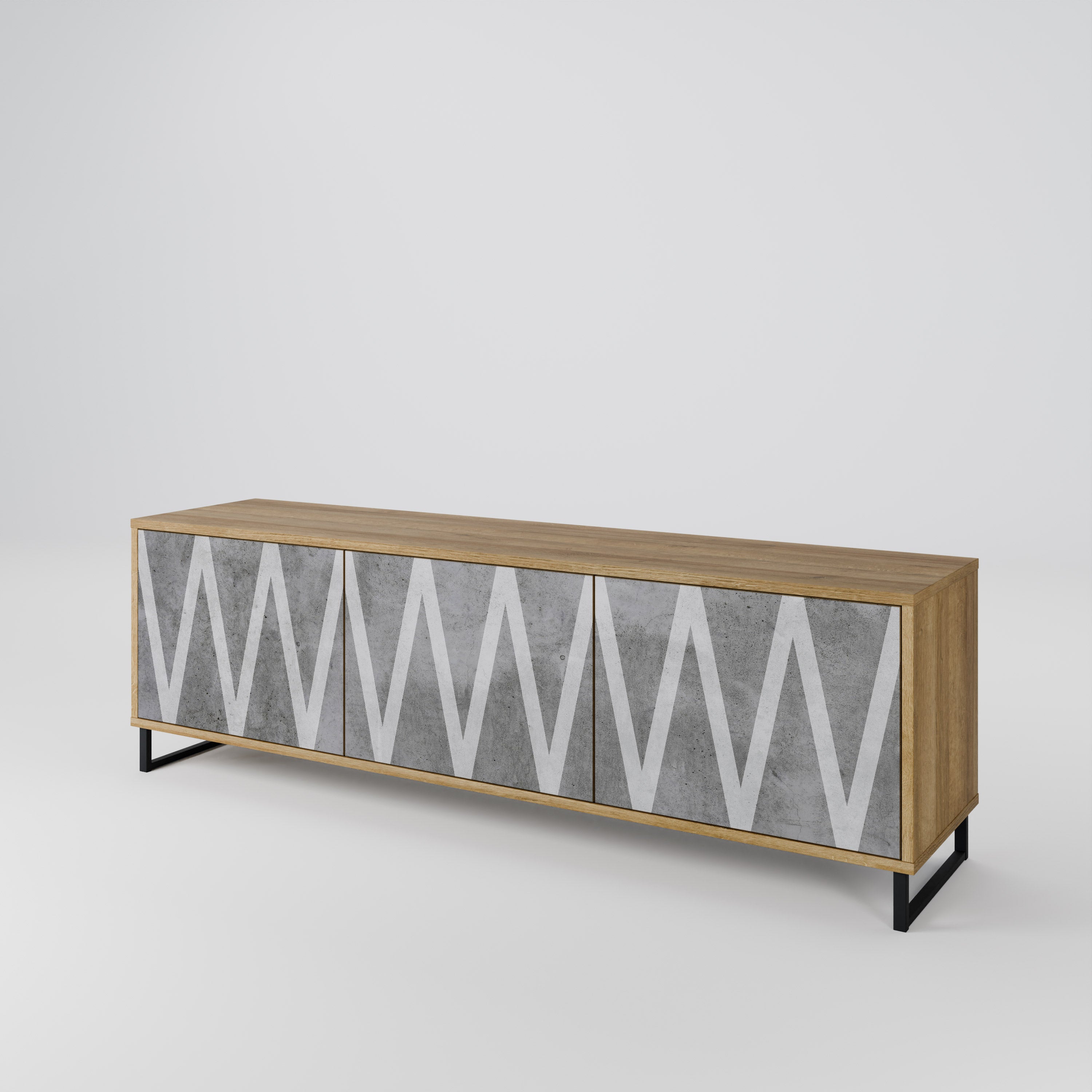 SOLID ZIG ZAG 3-türiges TV-Lowboard