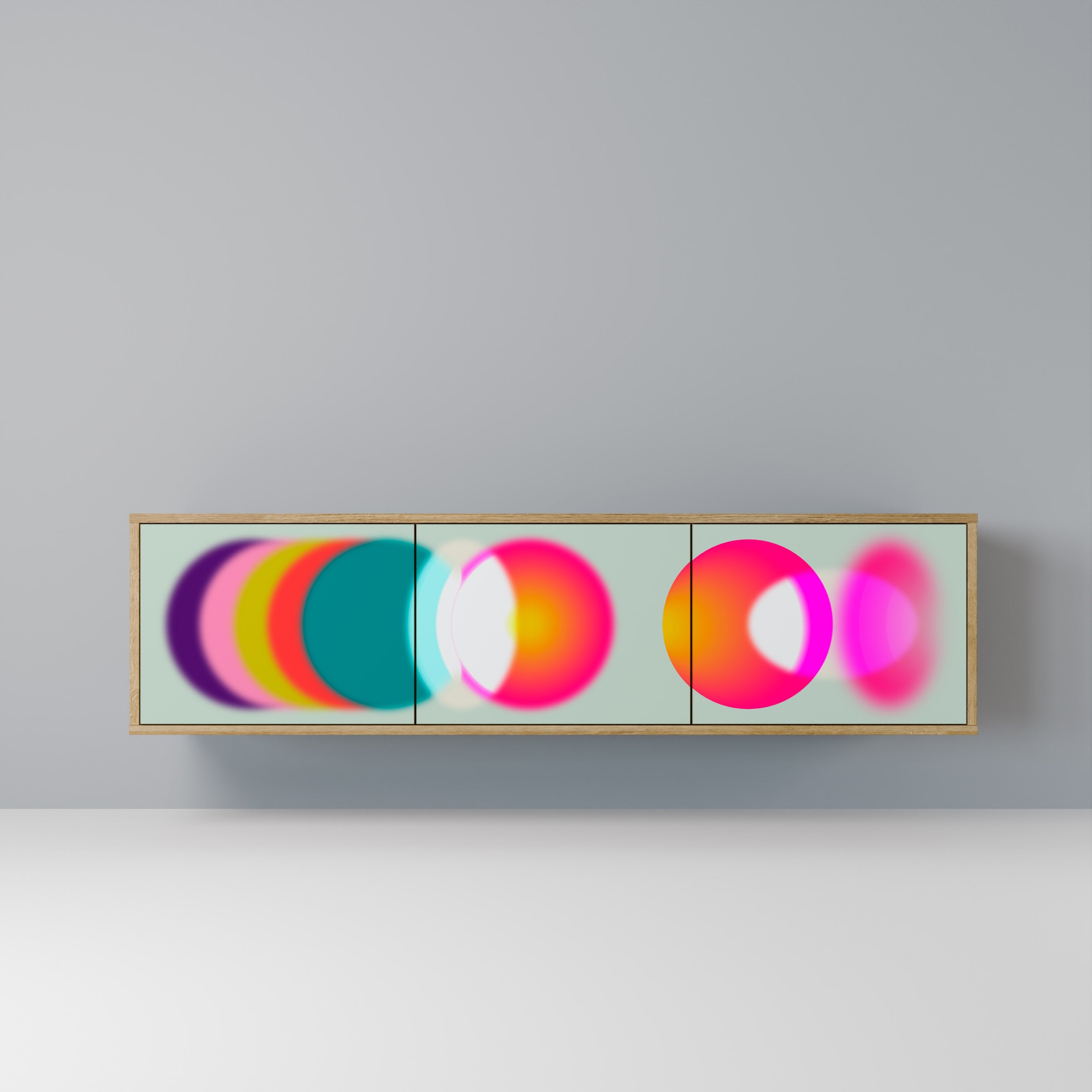 SYMPHONY OF COLORS TV-Lowboard mit 3 Türen in Eiche-Optik