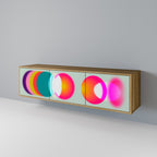 SYMPHONY OF COLORS TV-Lowboard mit 3 Türen in Eiche-Optik