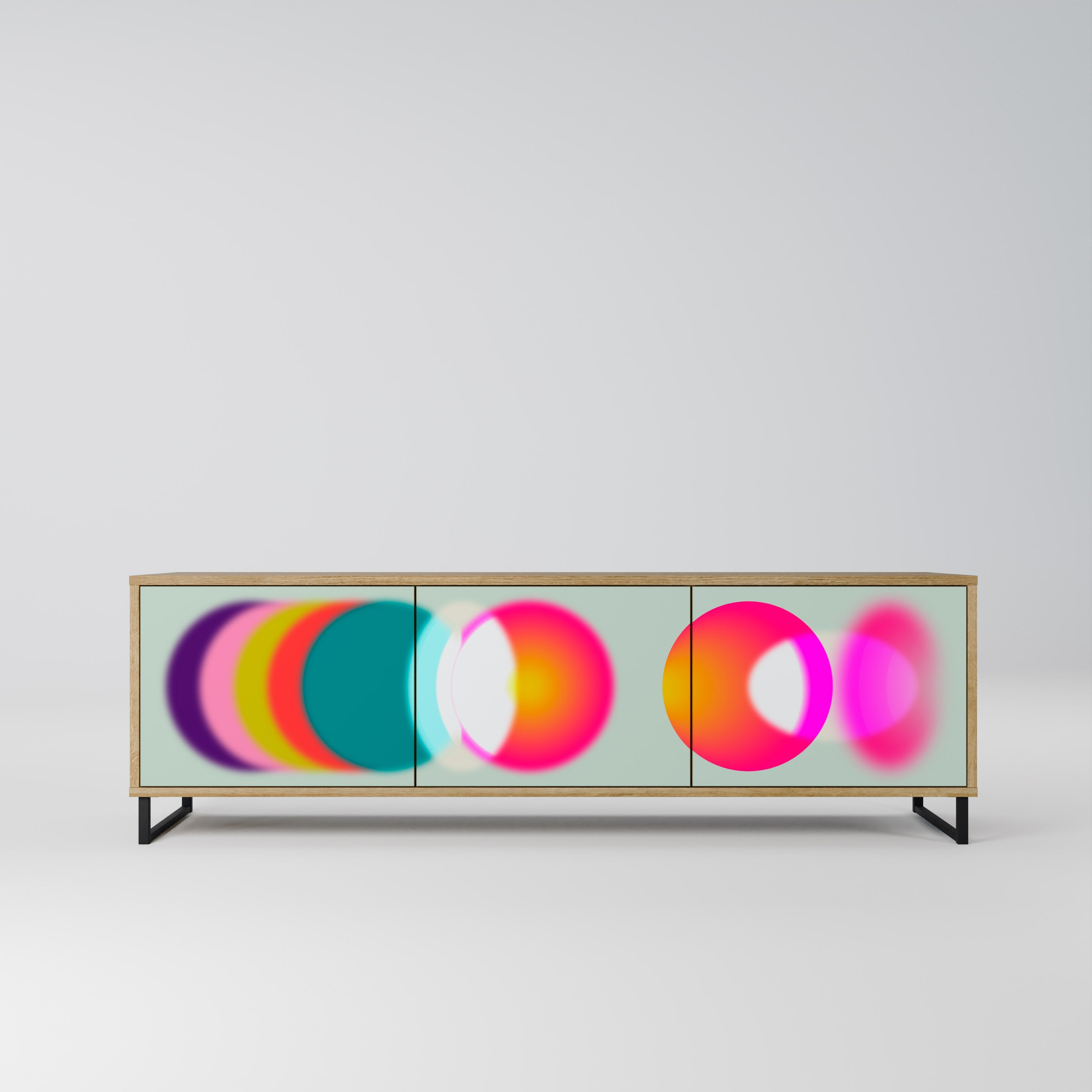 SYMPHONY OF COLORS TV-Lowboard mit 3 Türen in Eiche-Optik