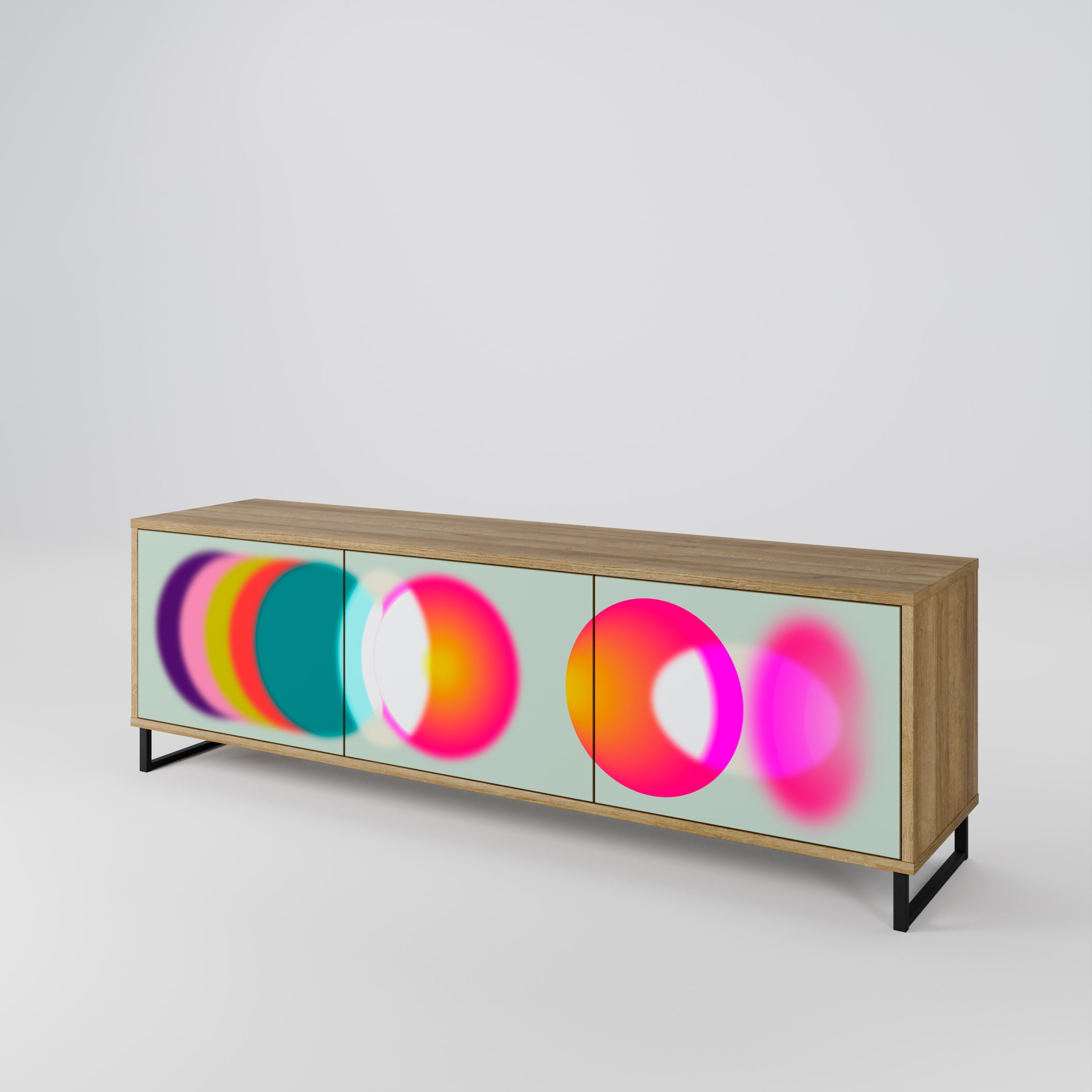 SYMPHONY OF COLORS TV-Lowboard mit 3 Türen in Eiche-Optik