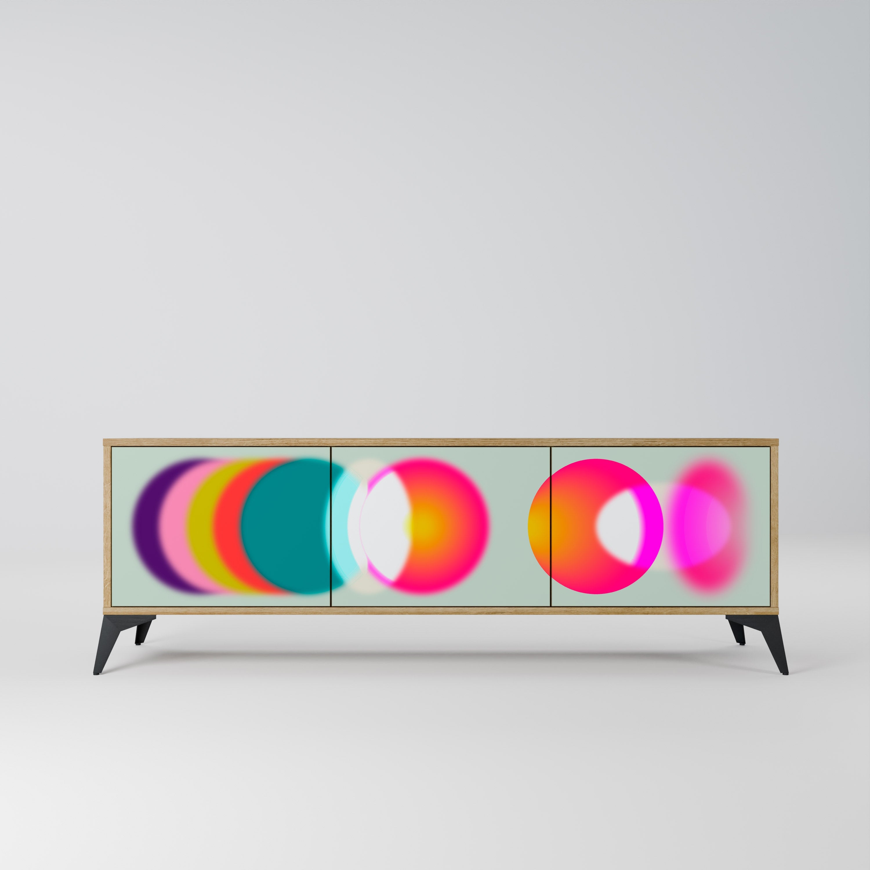 SYMPHONY OF COLORS TV-Lowboard mit 3 Türen in Eiche-Optik