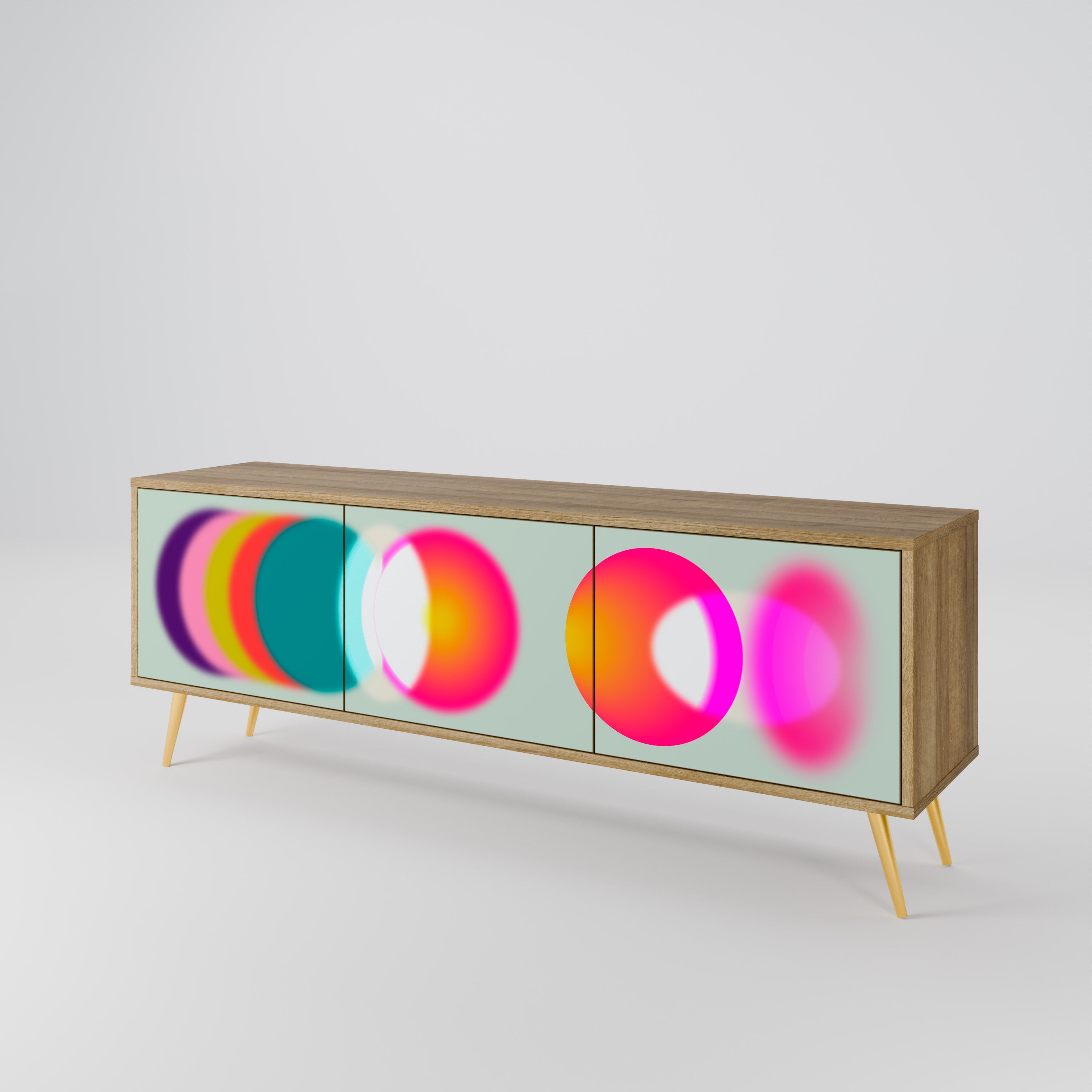 SYMPHONY OF COLORS TV-Lowboard mit 3 Türen in Eiche-Optik