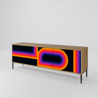 BLINDED BY THE LIGHTS TV-Lowboard mit 3 Türen in Eiche-Optik