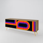 BLINDED BY THE LIGHTS TV-Lowboard mit 3 Türen in Eiche-Optik