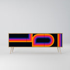 BLINDED BY THE LIGHTS TV-Lowboard mit 3 Türen in Eiche-Optik