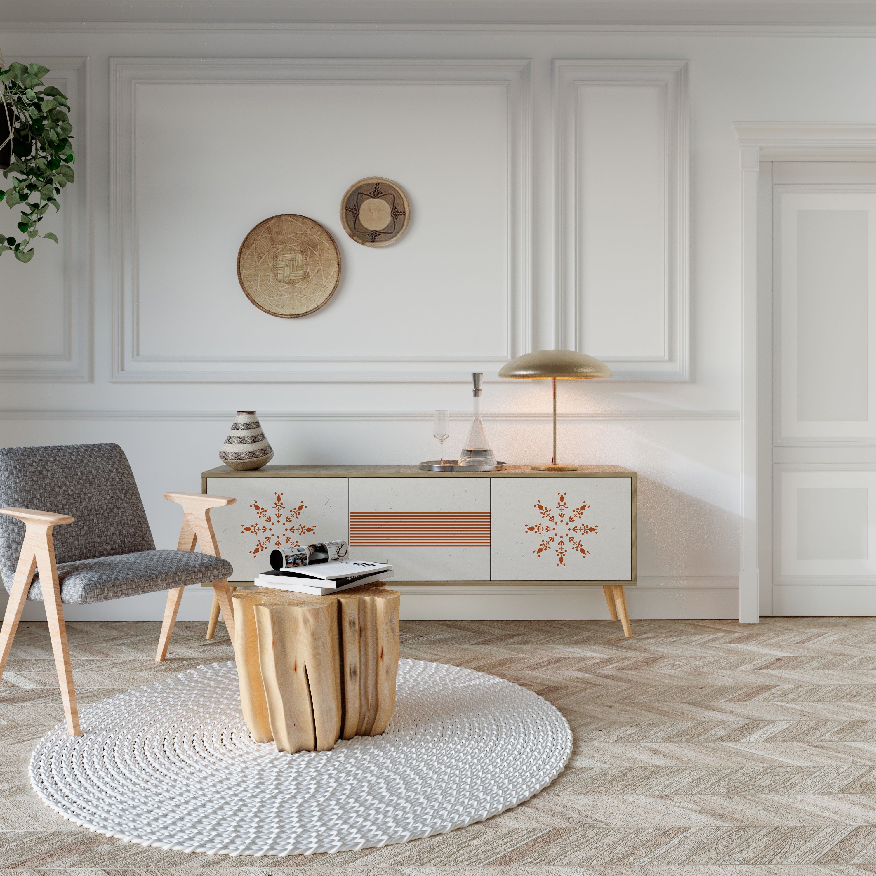 DAILY HARMONY TV-Lowboard mit 3 Türen in Eiche-Optik