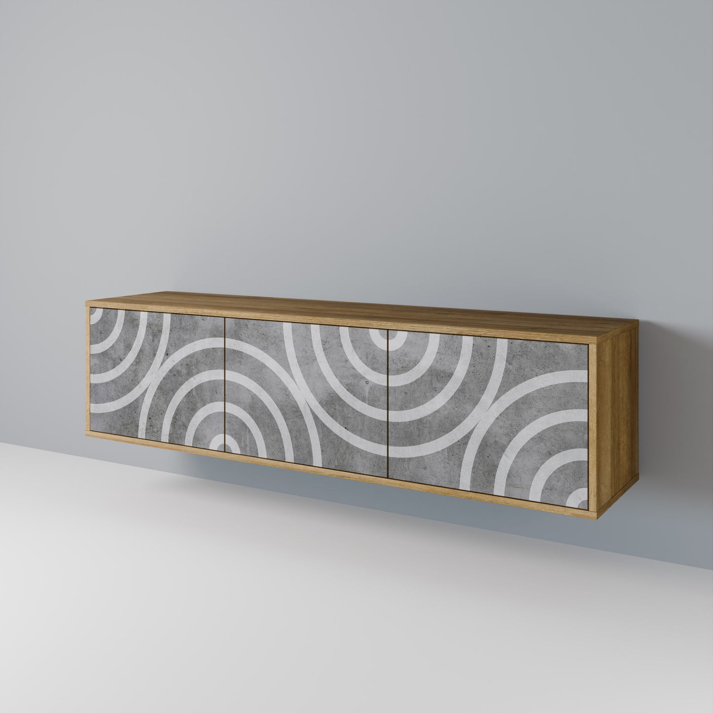 CIRCLE CONCRETE 3-türiges TV-Lowboard