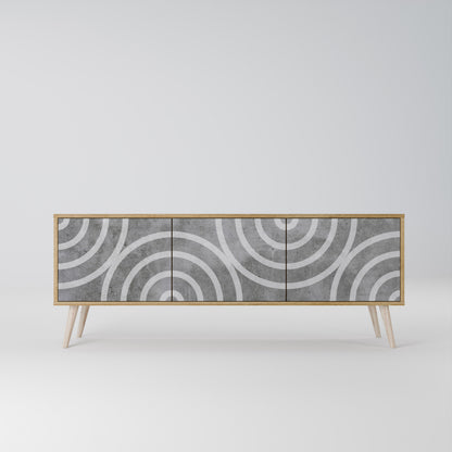 CIRCLE CONCRETE 3-türiges TV-Lowboard