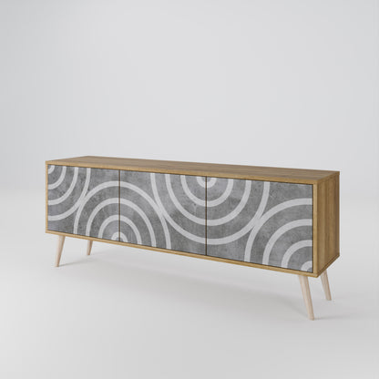 CIRCLE CONCRETE 3-türiges TV-Lowboard