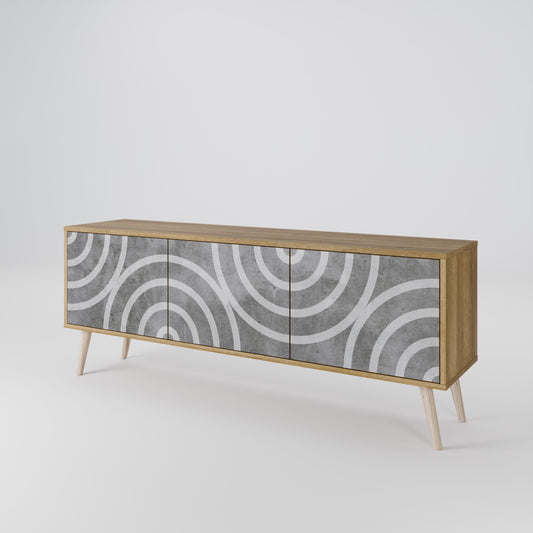 CIRCLE CONCRETE 3-türiges TV-Lowboard