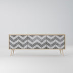 TOUGH ZIG ZAG TV-Lowboard mit 3 Türen in Eiche-Optik