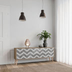 TOUGH ZIG ZAG TV-Lowboard mit 3 Türen in Eiche-Optik