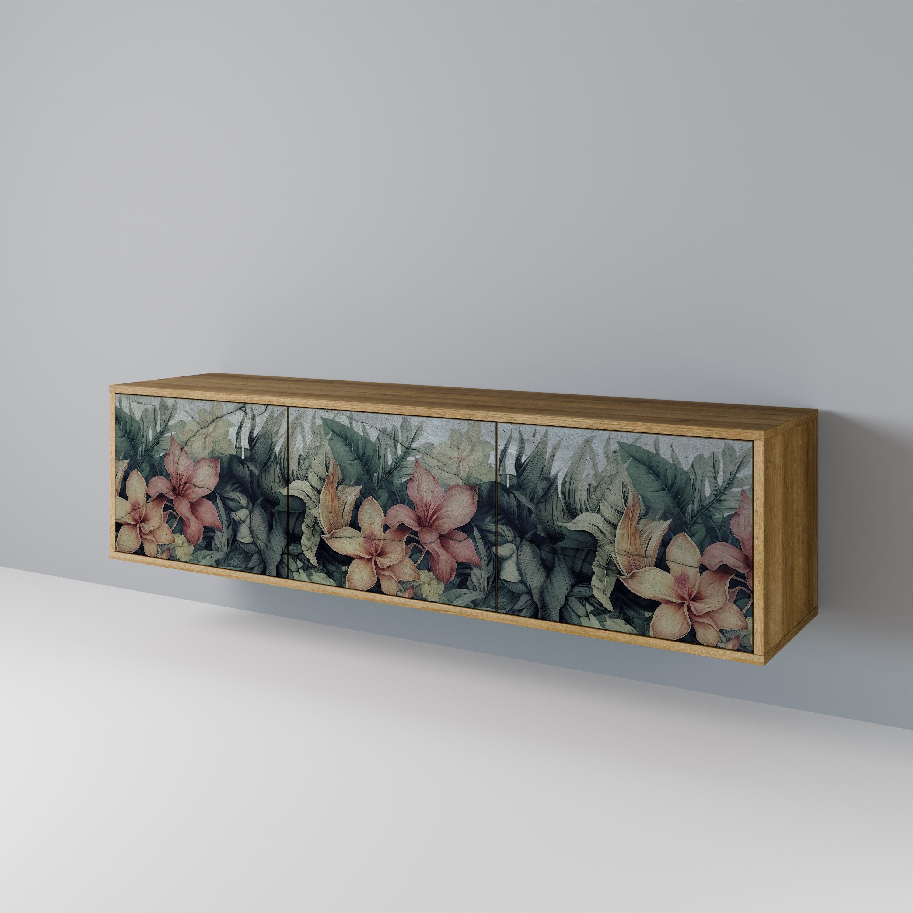 HEAVENLY BLOOM TV-Lowboard mit 3 Türen in Eiche-Optik